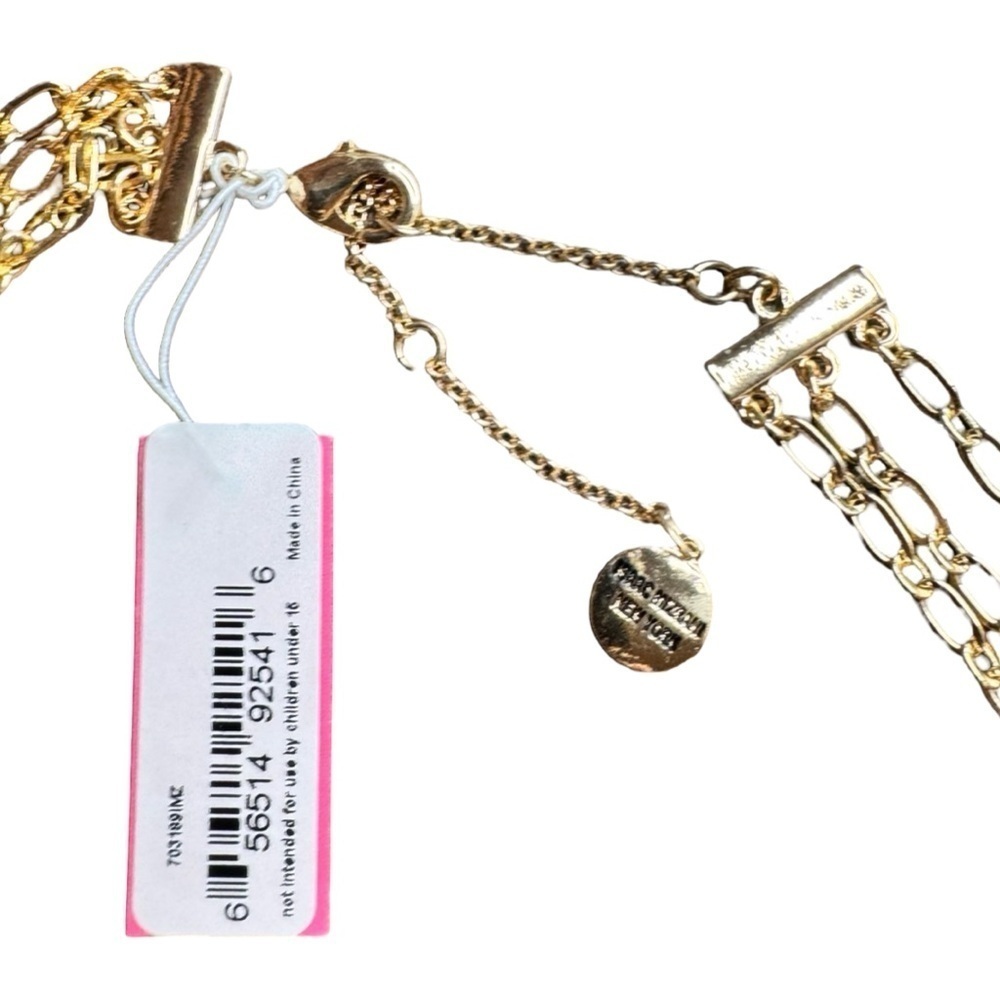 Isaac Mizrahi Pink Tri Strand Statement beaded Necklace NWat - Picture 2 of 4